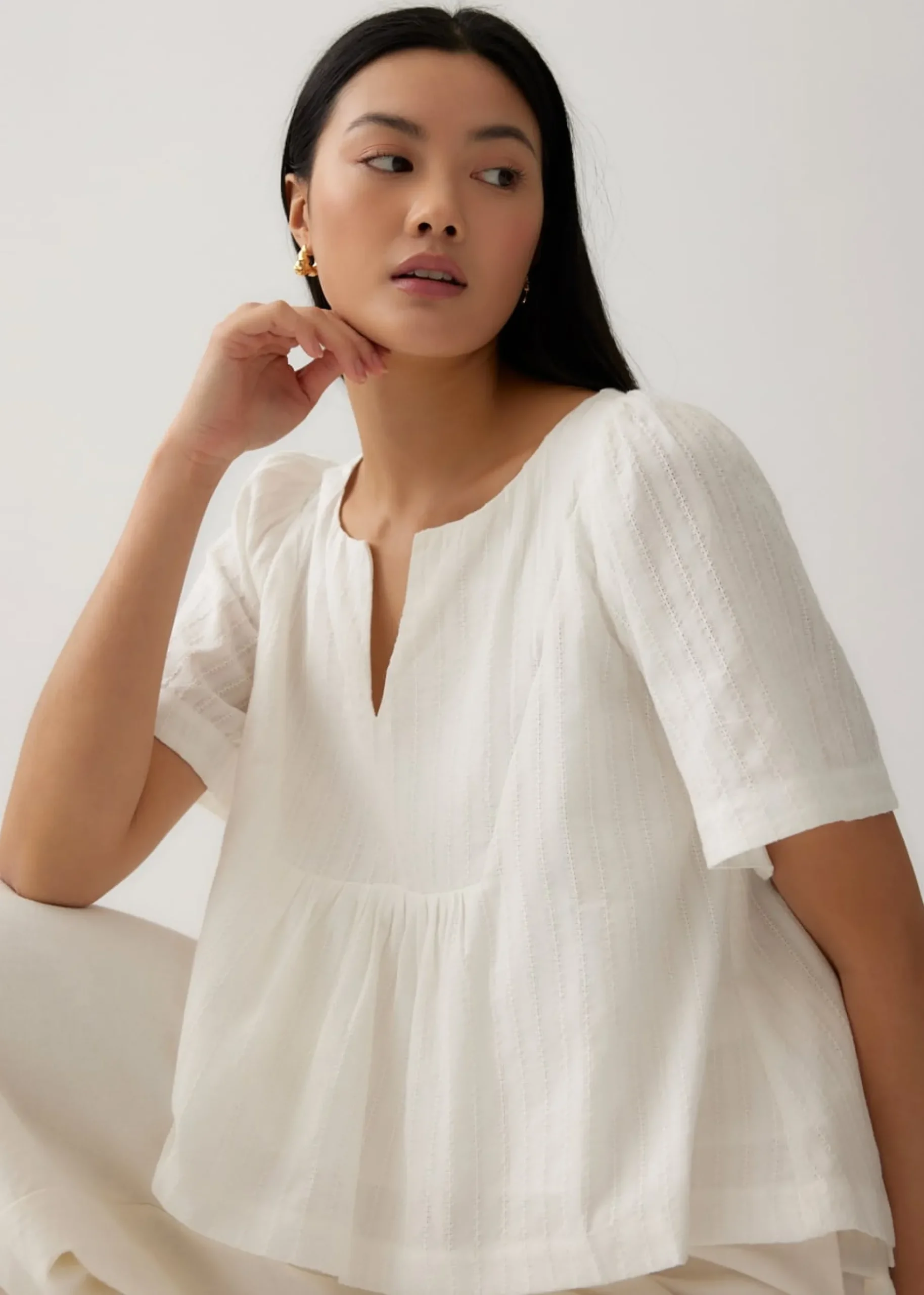 Misha Relaxed Cotton Blouse