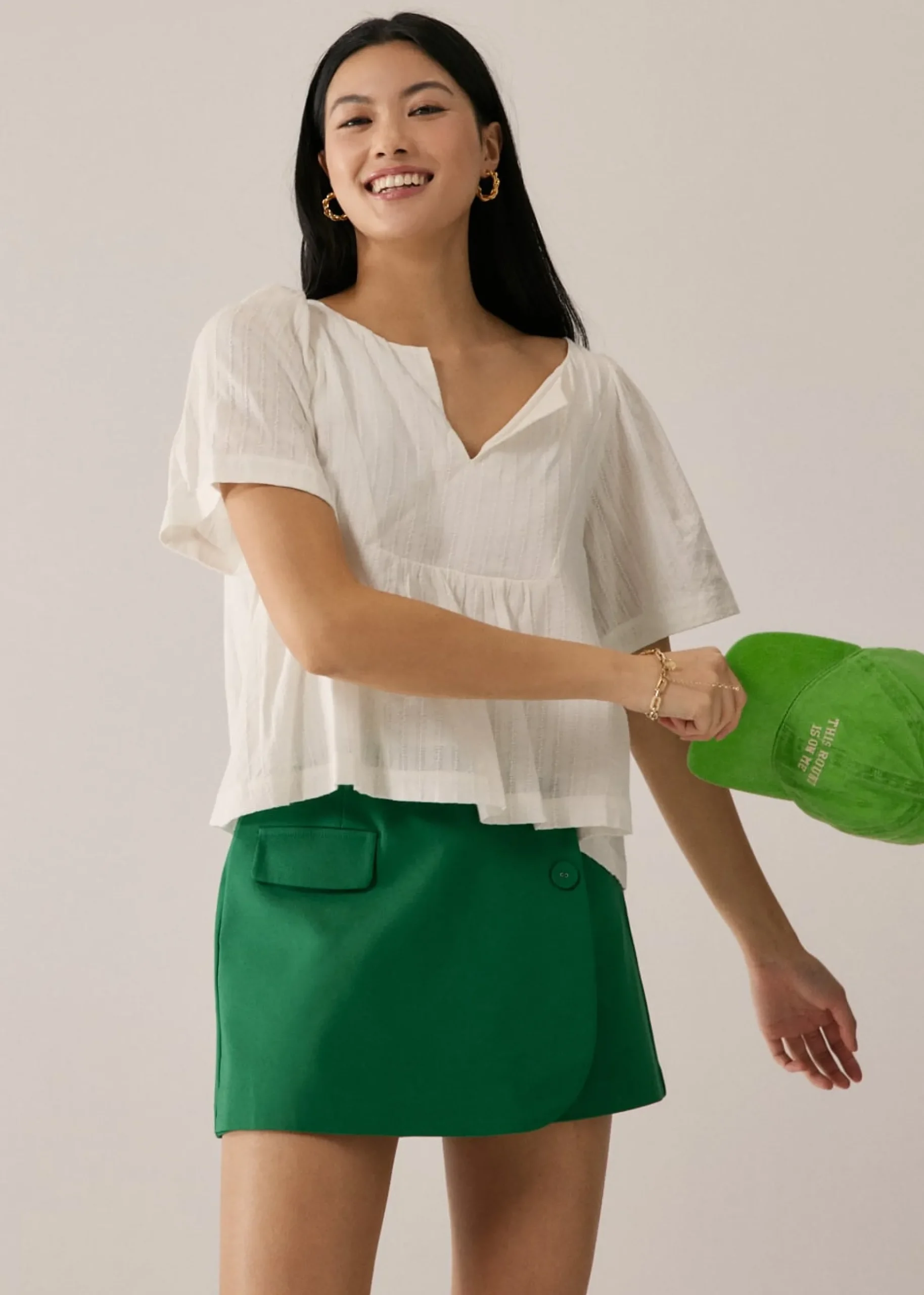 Misha Relaxed Cotton Blouse