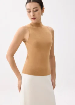 Monika High Neck Knit Tank Top