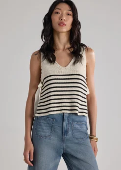 Multi-way Striped Knit Side Tie Top