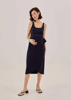 Muriel Maternity Wrap Front Dress