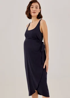 Muriel Maternity Wrap Front Dress