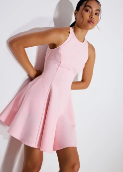 Nayana Round Neck Fit & Flare Mini Dress