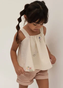 Nellie Embroidered Swing Camisole in Humble Abode