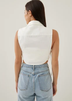 Nelsa Collared Cropped Shirt