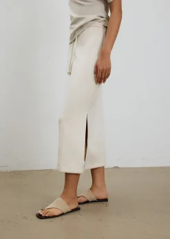 Neoprene High Waist Column Midaxi Skirt