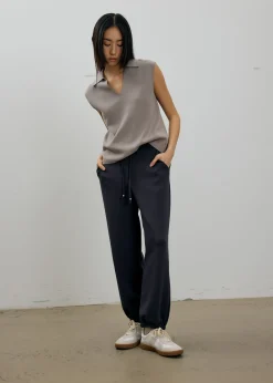Neoprene High Waist Peg Leg Pants