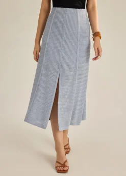 Nisa Waffle Knit A-Line Skirt