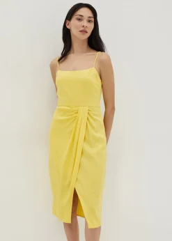 Noemi Linen Bodycon Midi Dress