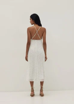 Noemi Padded Polka Dot Dress