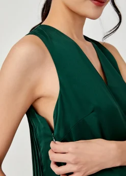 Novah Maternity Nursing Pleat Back Midi Dress