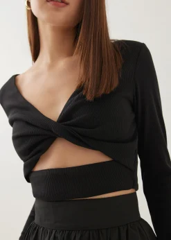 Oaklee Padded Reversible Jersey Crop Top