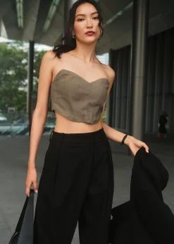 Olwyn Bustier Crop Top