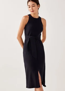 Olym Ribbed Knit Midi Dress