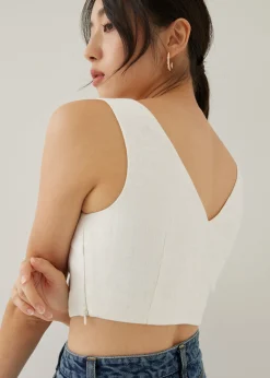 Ora Boat Neck Crop Top