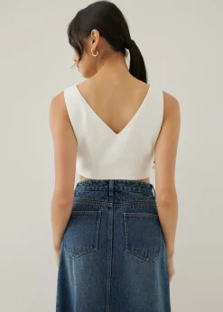Ora Boat Neck Crop Top