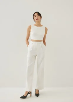 Ora Boat Neck Crop Top