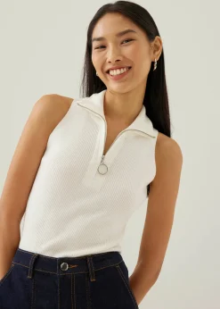 Orlene Collared Knit Tank Top