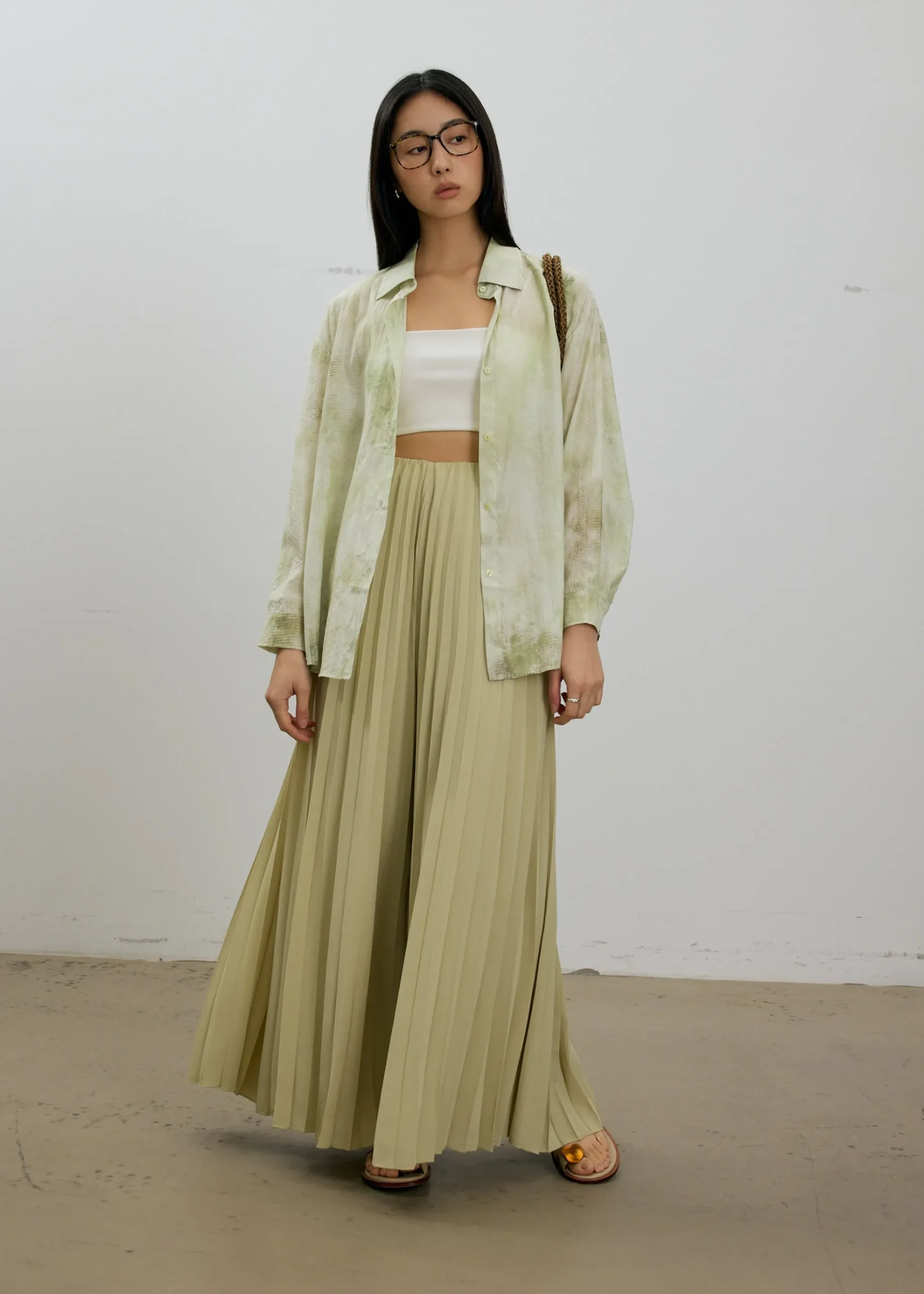 Oversized Abstract Collared Shirt