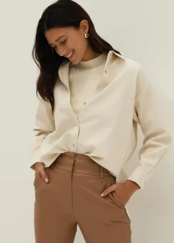 Oversized Collared Button Down Shirt