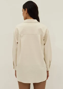 Oversized Collared Button Down Shirt