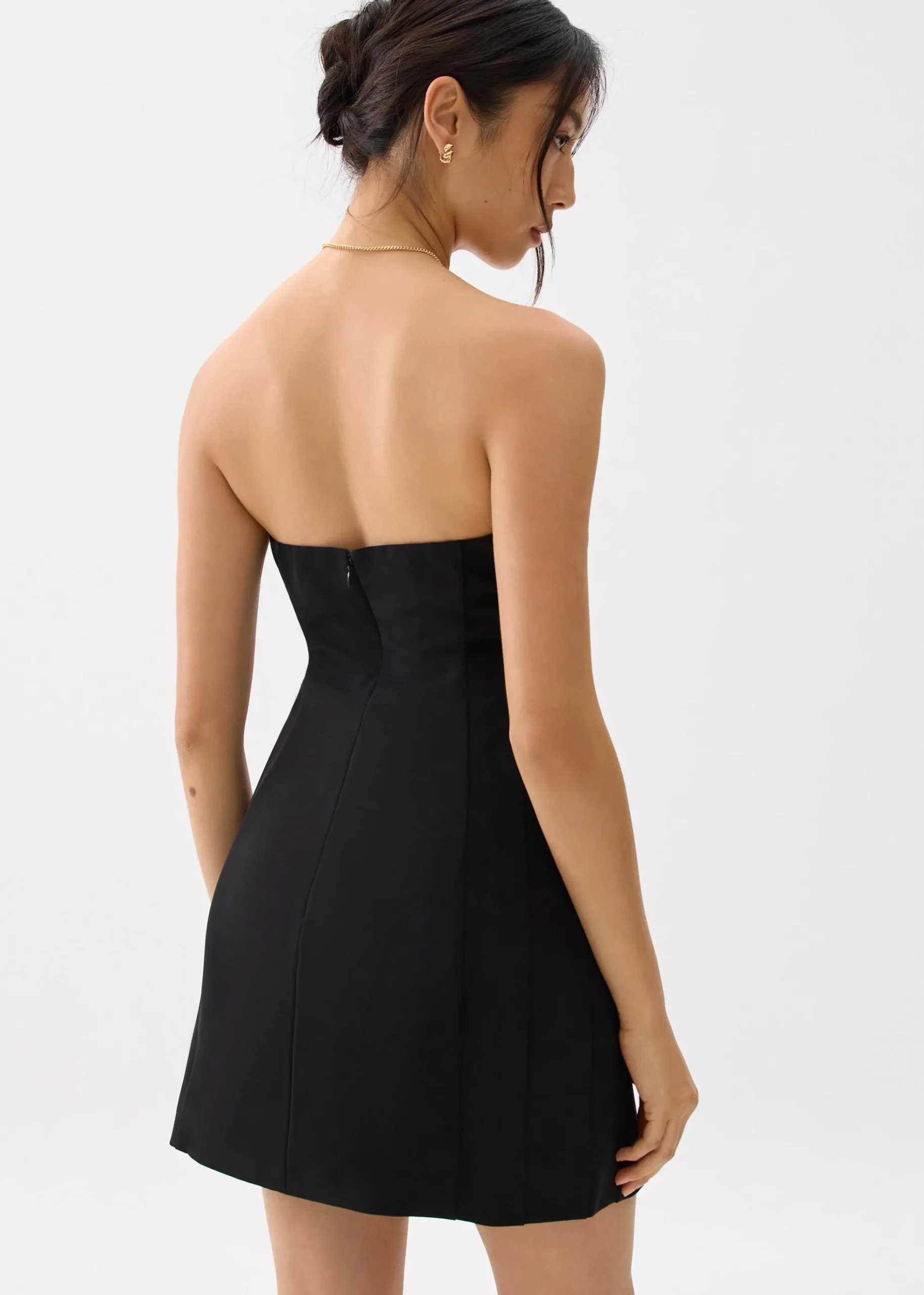 Padded A-line Tube Mini Dress