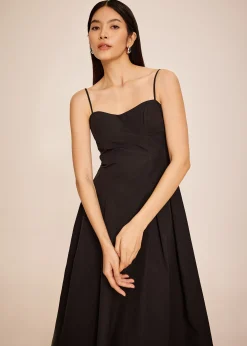 Padded Bustier Fit & Flare Midi Dress