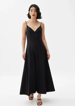 Padded Fit & Flare Maxi Dress