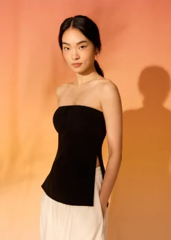Padded Fitted Straight Neck Tube Top