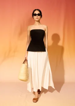 Padded Fitted Straight Neck Tube Top