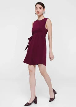 Pandira Asymmetrical Ribbon Tie Dress