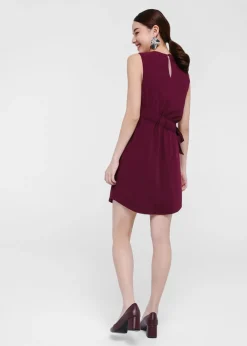 Pandira Asymmetrical Ribbon Tie Dress