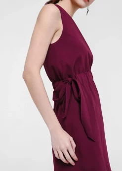 Pandira Asymmetrical Ribbon Tie Dress