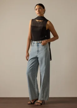 Parker Panelled Straight Leg Jeans