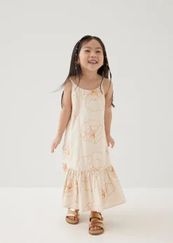 Pepita Embroidered Trapeze Midaxi Dress in Rekindled Blooms