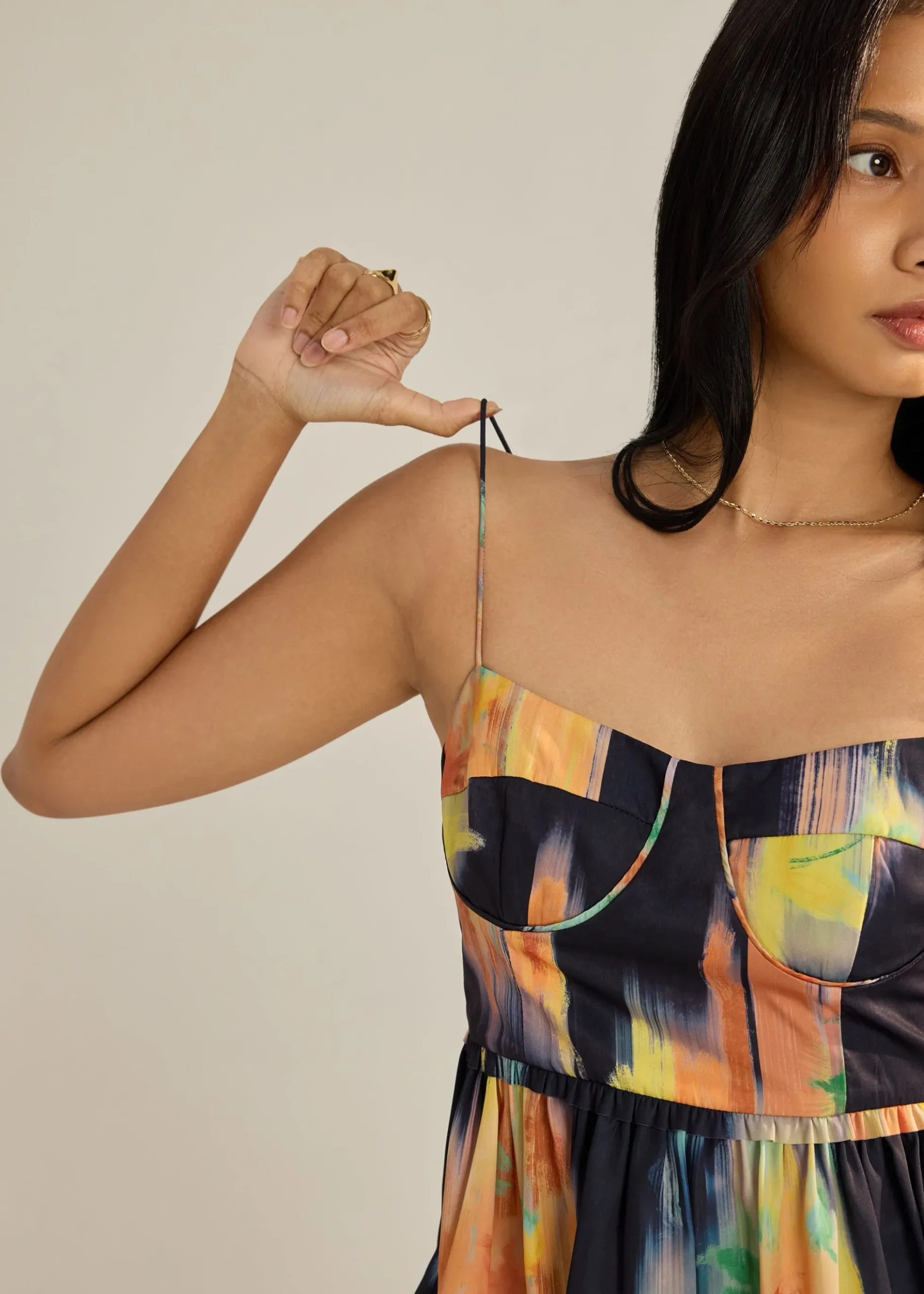 Peplum Camisole in Summer Haze