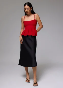 Peplum Knit Camisole Top