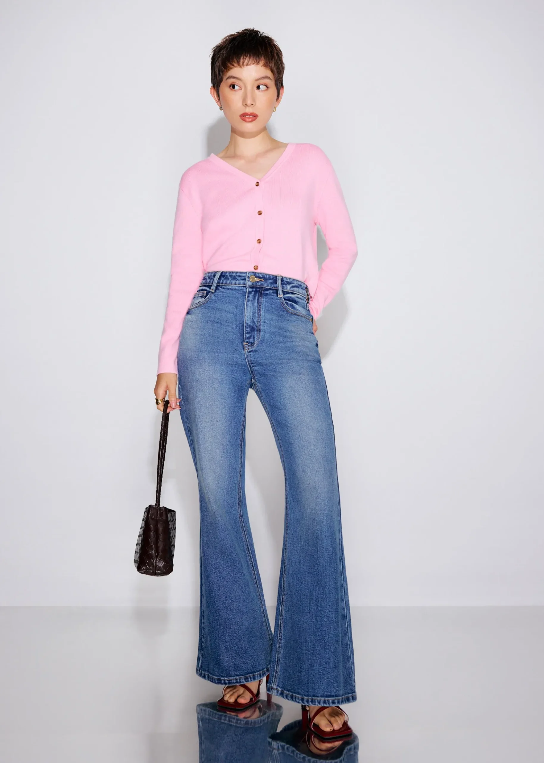 PETITE Leggy™ Addison Comfort Stretch Kick Flare Jeans