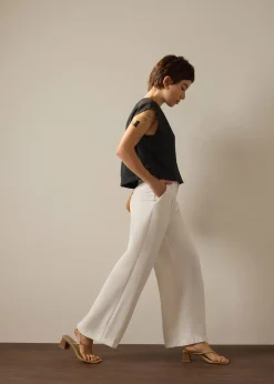 PETITE Leggy™ Alma Elastic Crepe High Waist Straight Leg Pants