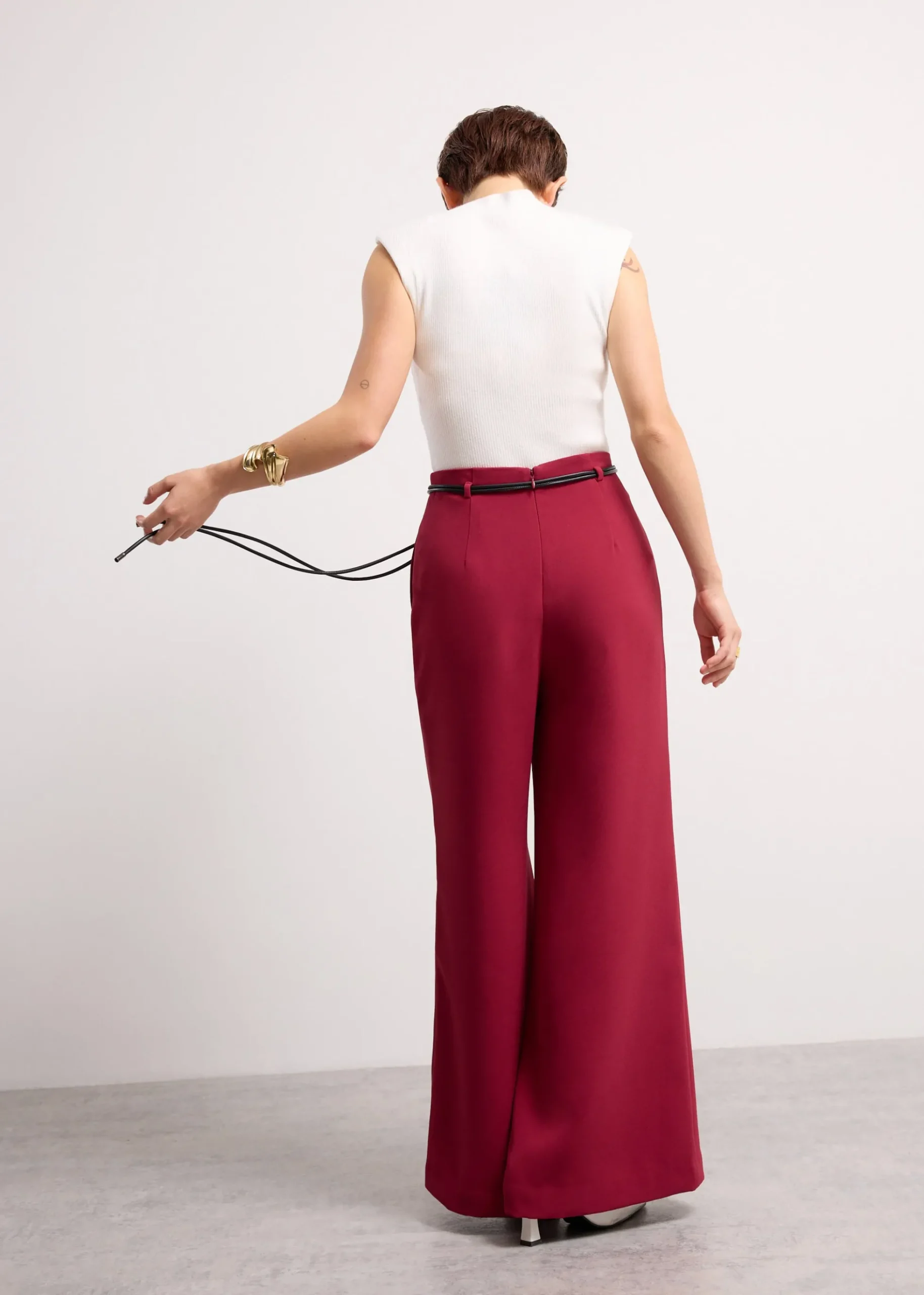 PETITE Leggy™ Jules Tailored Crepe Palazzo Pants