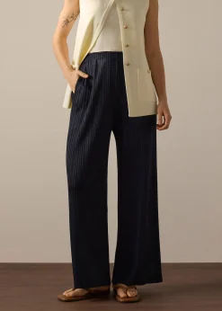 PETITE Leggy™ Liv Elastic Plisse Straight Leg Pants