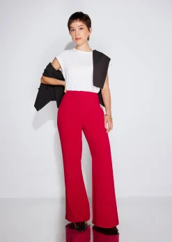PETITE Leggy™ Pvara Crepe Kick Flare Pants