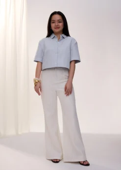 PETITE Leggy™ Pvara Textured Flare Pants