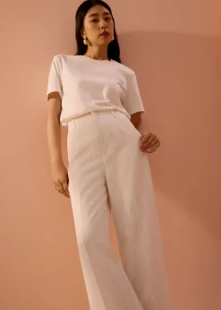 PETITE Leggy™ Seva Textured Super High Waist Straight Leg Pants