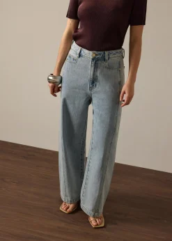 PETITE Parker Panelled Straight Leg Jeans