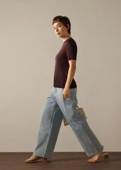 PETITE Parker Panelled Straight Leg Jeans