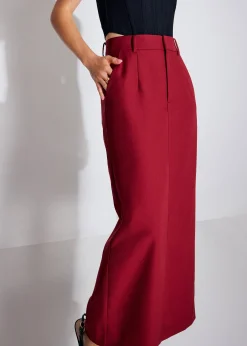 Pevita Tailored Column Maxi Skirt