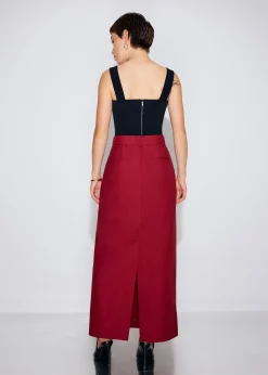 Pevita Tailored Column Maxi Skirt