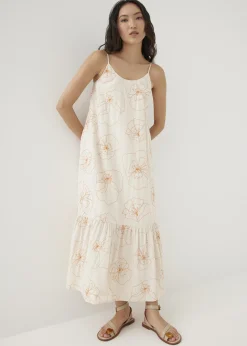 Philippa Embroidered Ruffle Maxi Dress in Rekindled Blooms