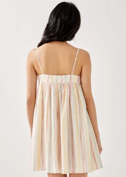 Phoebe Babydoll Striped Mini Dress